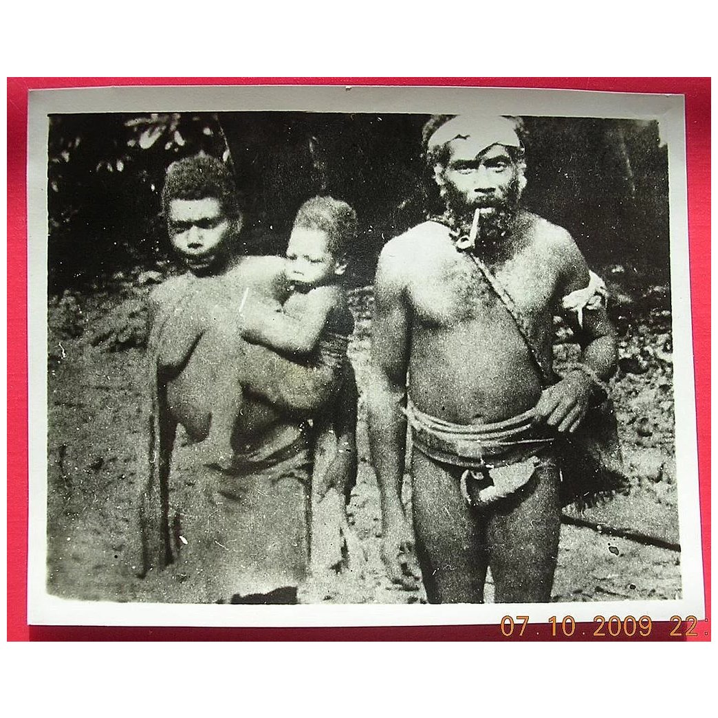 Vintage Solomon Islands Family WW2 GI Photograph