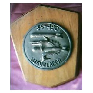 Vintage US NAVAL Submarine Plaque USS Volador SS-490