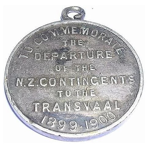 RARE 1900 Medallion 'To Commemorate The Departure of The N.Z. Contingents To The Transvaal'