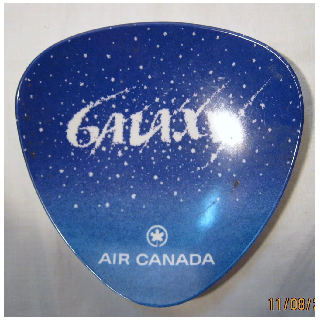 Air Canada Promotional Ashtray for The GALAXY Service - Circa 1969