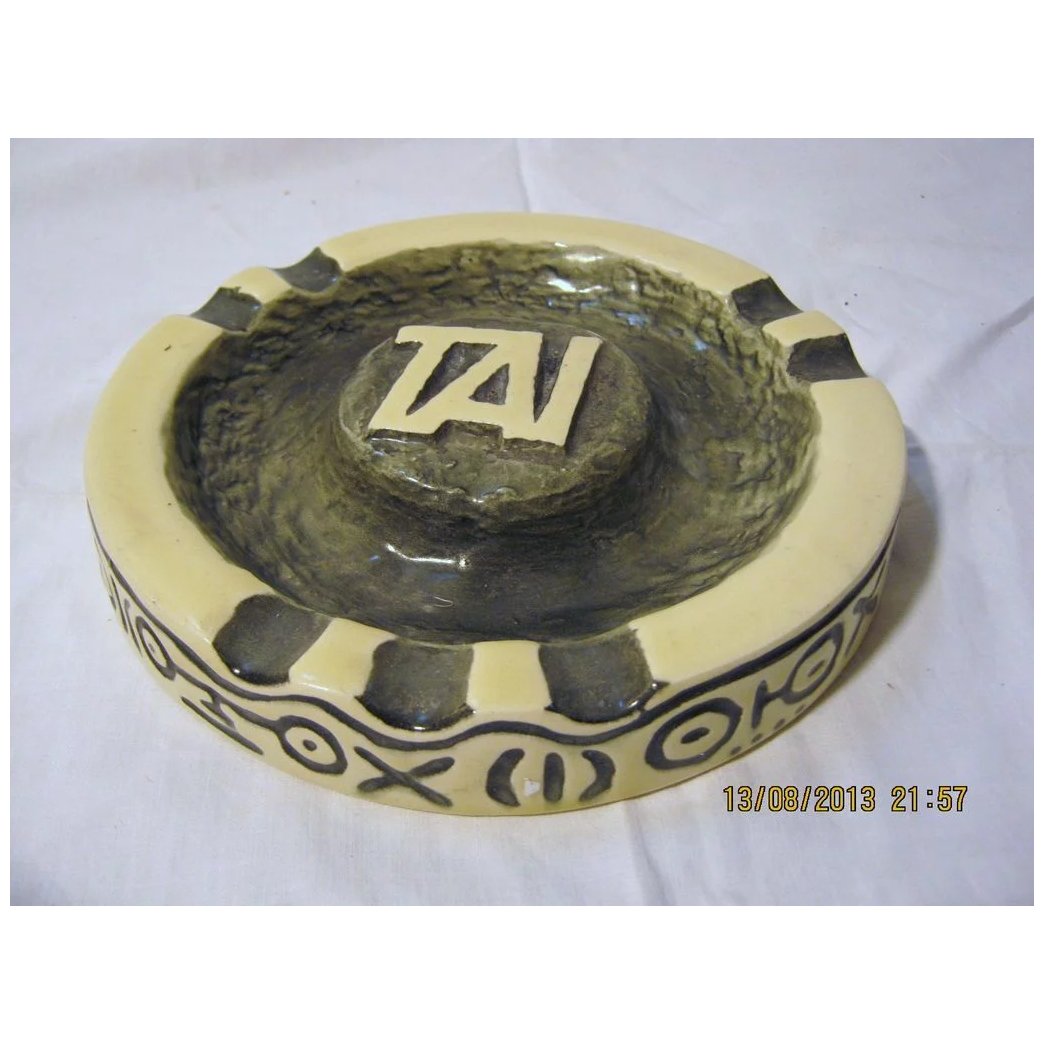 T.A.I Airlines Advertising Ashtray - Circa 1950's