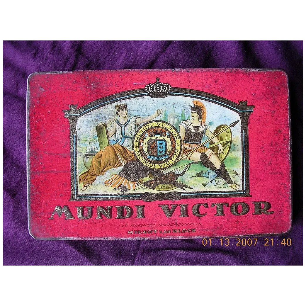 Vintage Mundi Victor Dutch Cigar Tin 