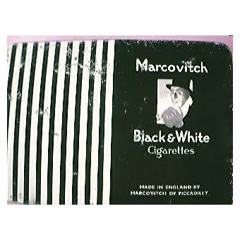 Vintage TEAL AIRLINES Black & White Cigarette Tin