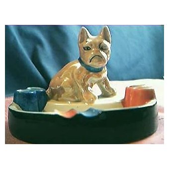 Japanese Dog Lustre Ware Ashtray