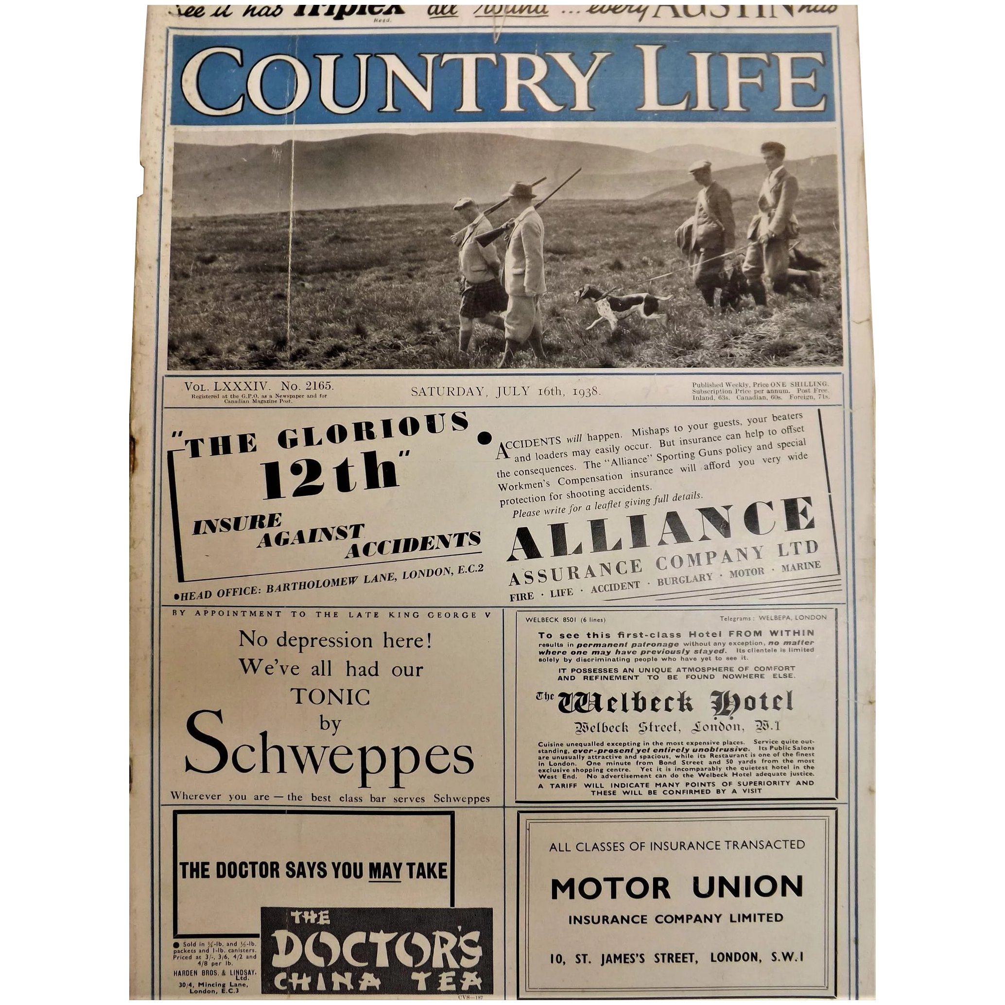 Country Life Magazine Saturday July 16th 1938