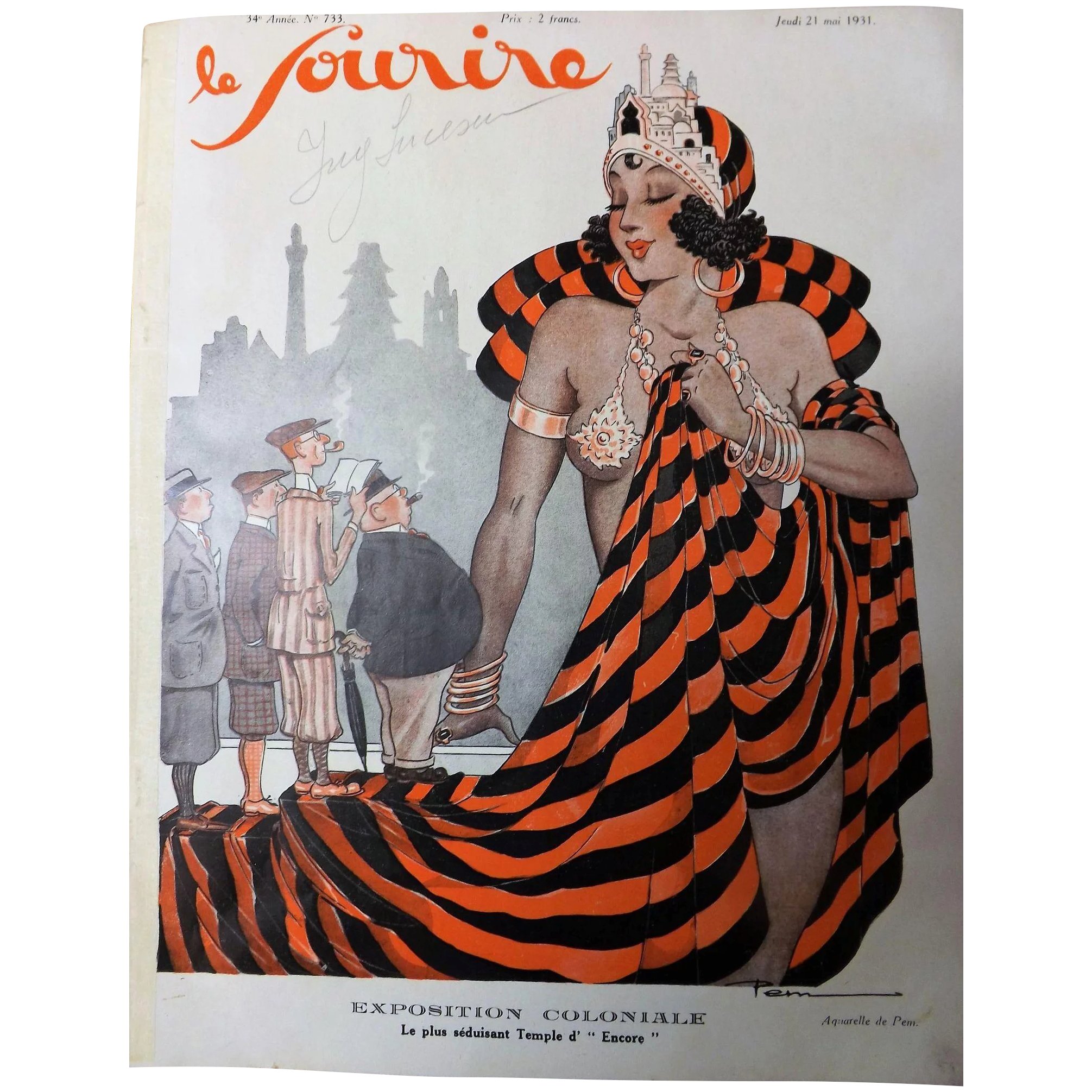 Front Page of Le Sourire Magazine 21 May 1931