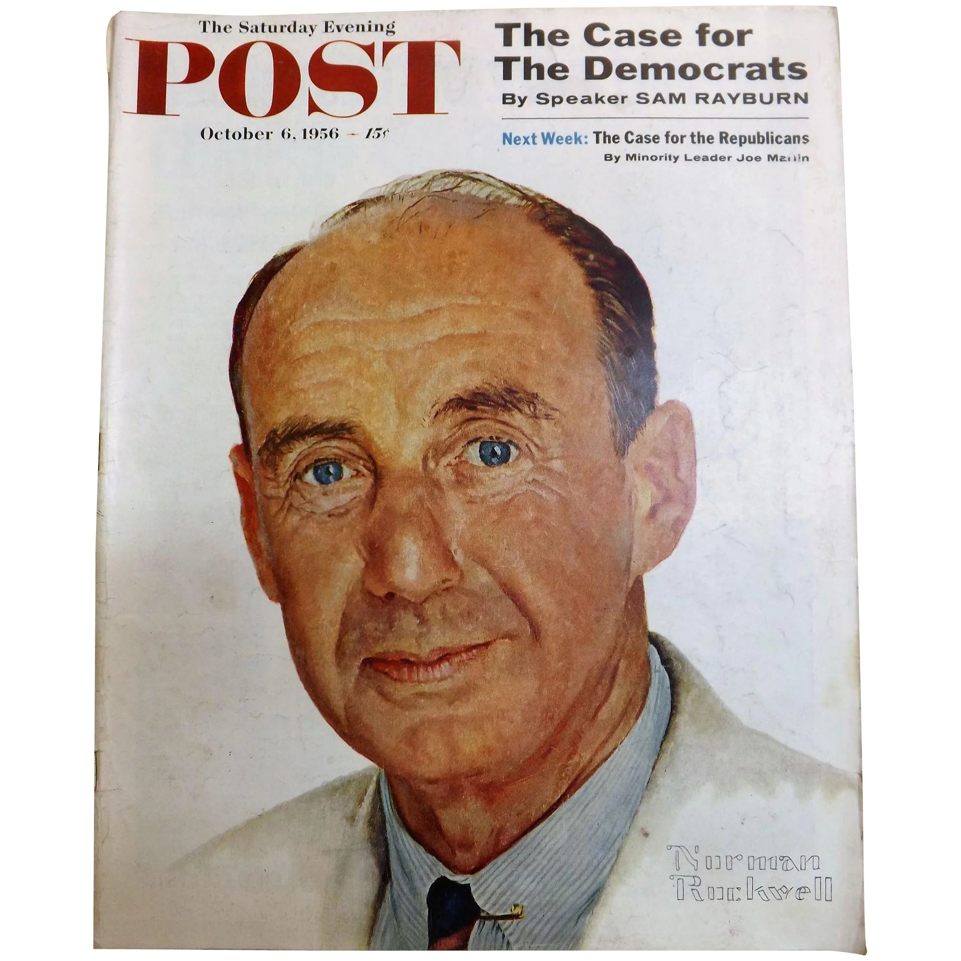 Saturday Evening Post Magazine October 6 1956 -Norman Rockwell Cover