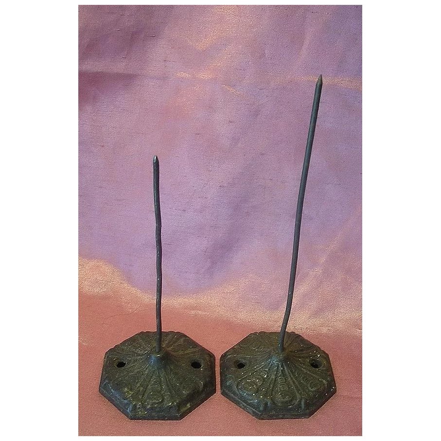 A Pair of Victorian Paper Spikes or Bill Hooks