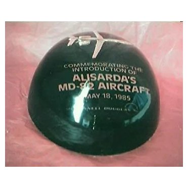 ALISARDA Airlines Advertising Paper Weight MD-82 Aircraft