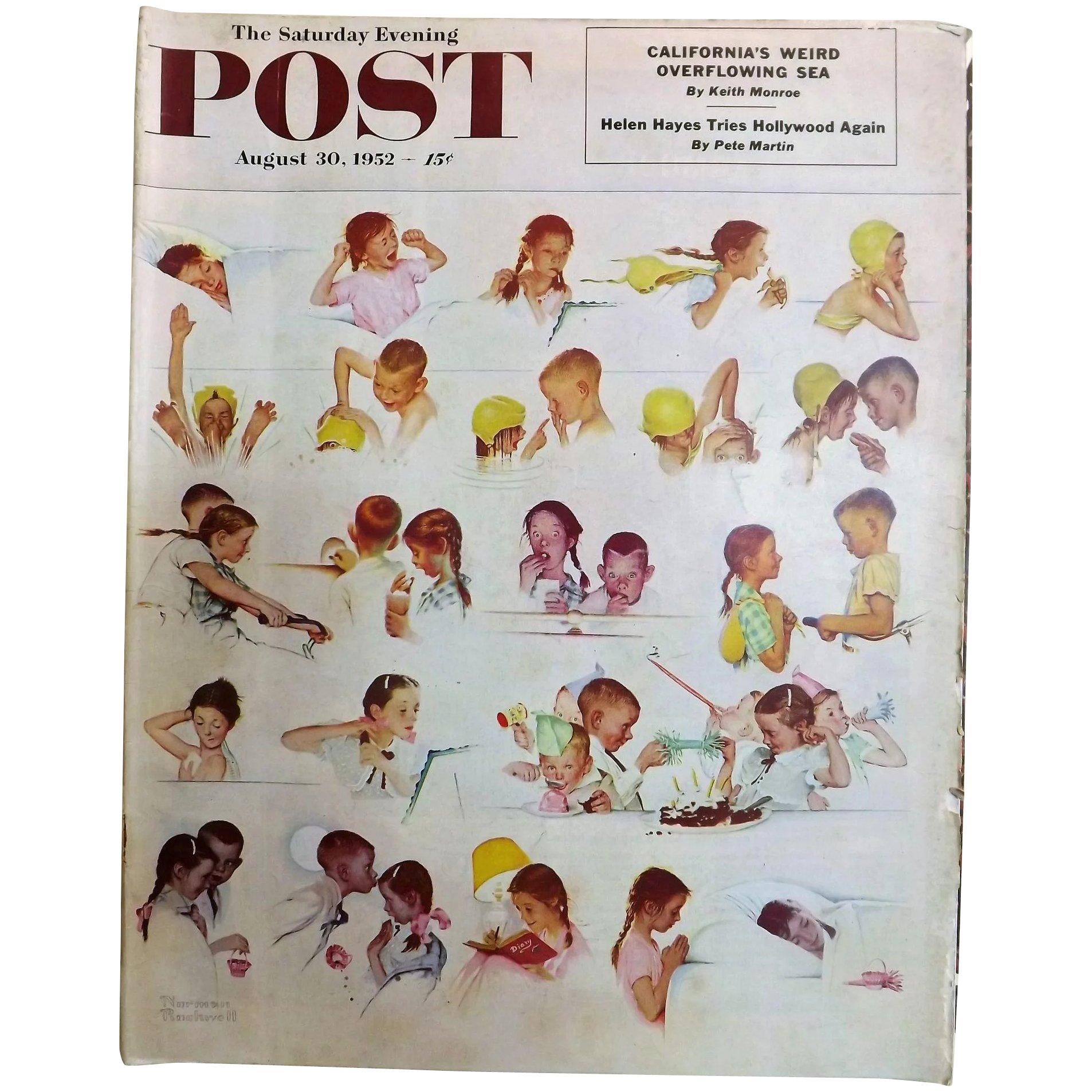 Saturday Evening Post Magazine August 30 1952 -Norman Rockwell Cover