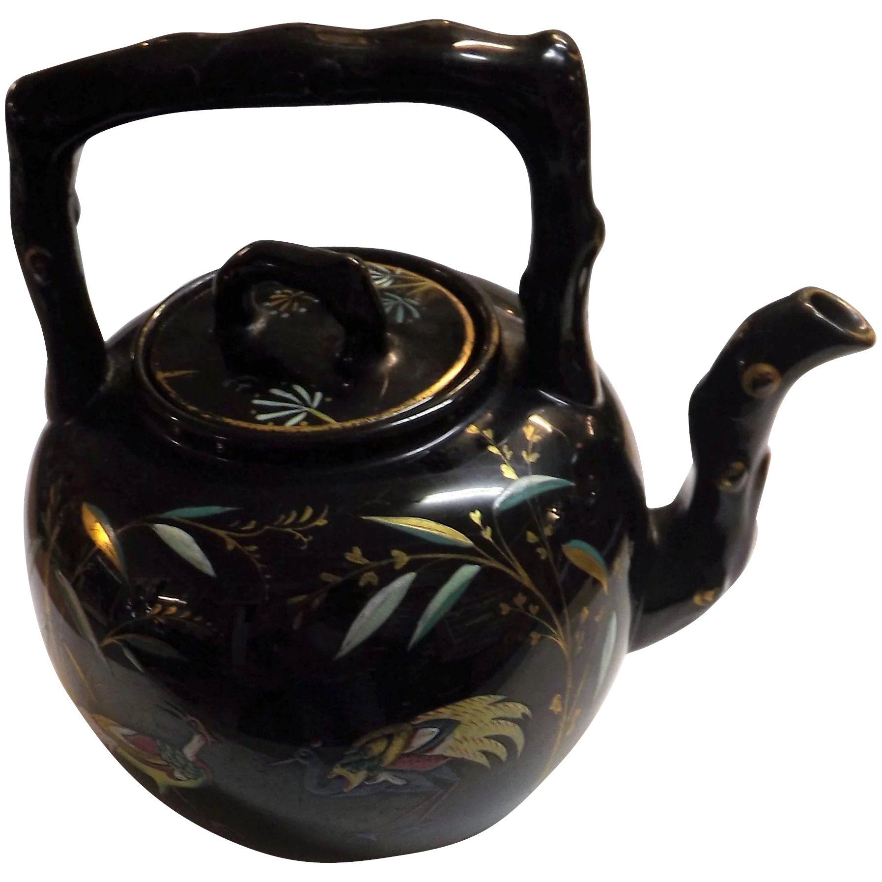Art Deco Pottery Tea Pot With Orient Influence - Circa 1920 -1930's