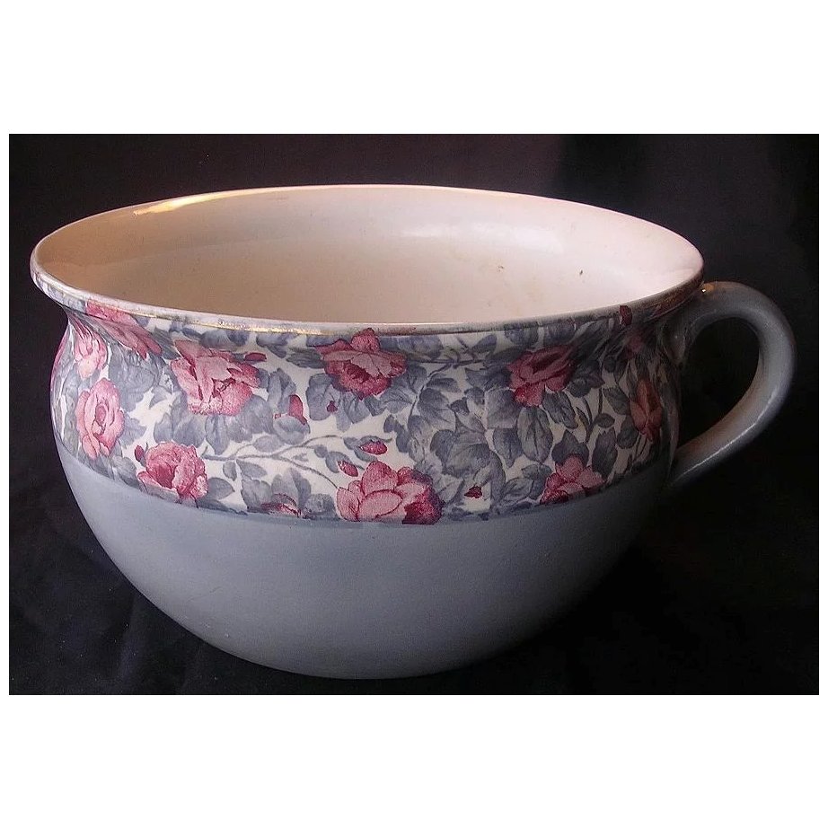 Old English Floral Potty or Chamber Pot