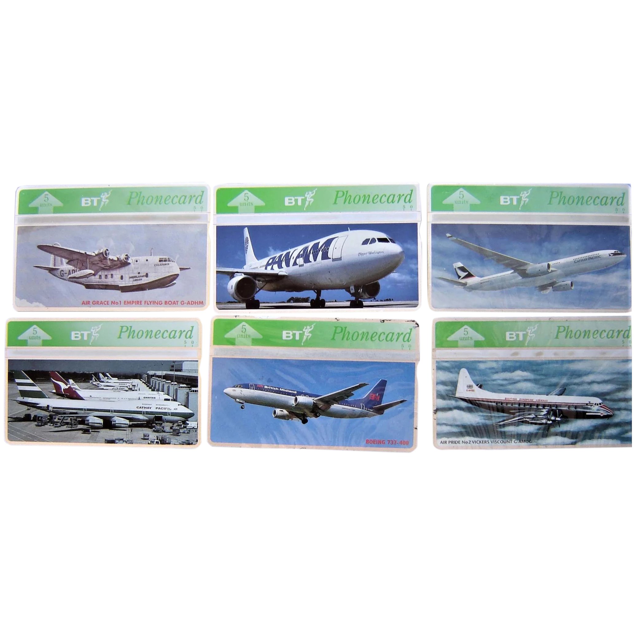 Vintage AIRLINE Phone Cards BT United Kingdom