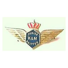 Vintage KLM Airlines Junior Skipper Badge