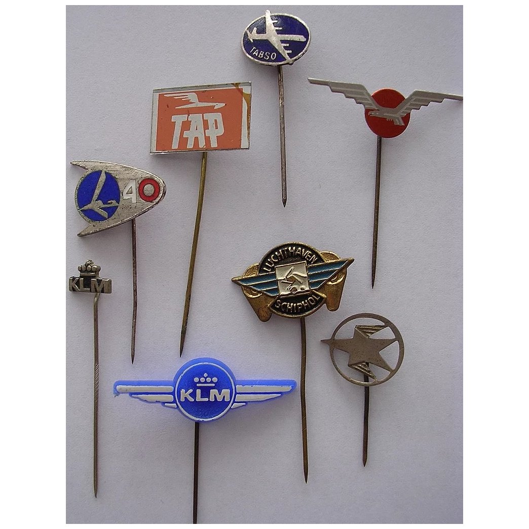 Vintage European Airlines Badge Lapel Pins