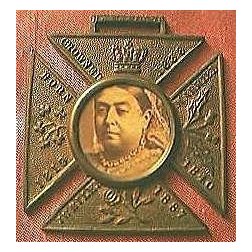 Antique Queen Victoria 50 Years Rule Commemorative Pendant