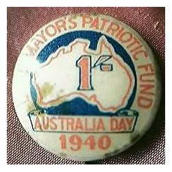 WW11 Australian Patriotic Tin Badge Fund Raising
