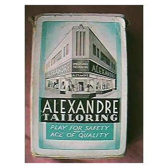 Advertising Playing Cards ALEXANDRE TAILORS