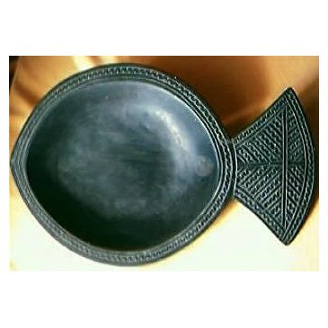 Vintage Fijian Islands Hardwood Food Dish