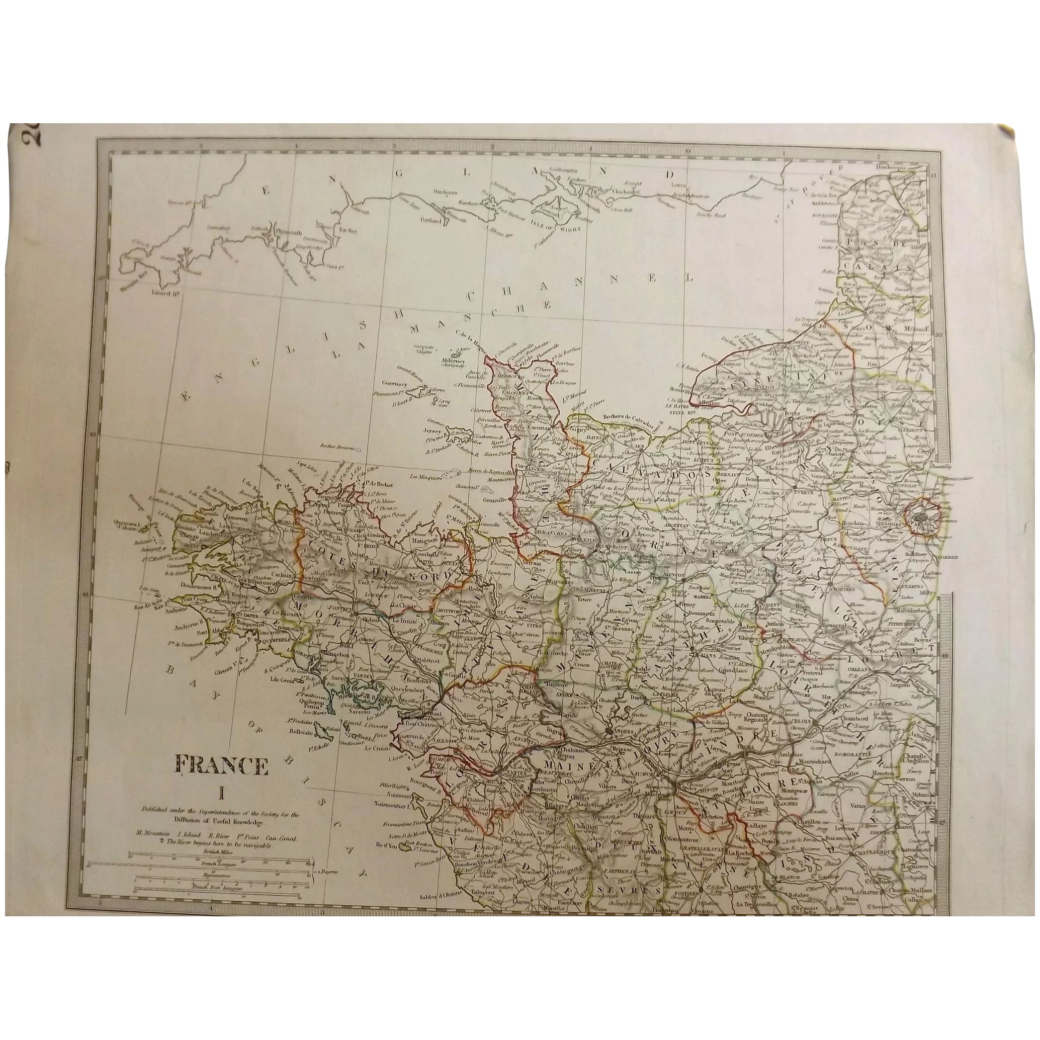 Antique Map of France By The 