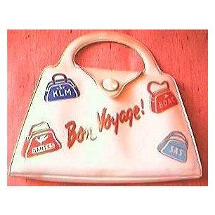 Vintage Airlines Advertising Vanity Kit Purse