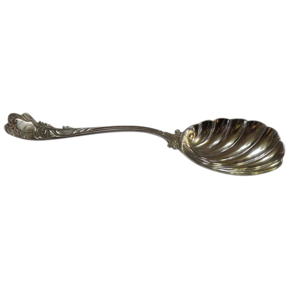 Art Nouveau Silver Plated Serving Spoon - 1892