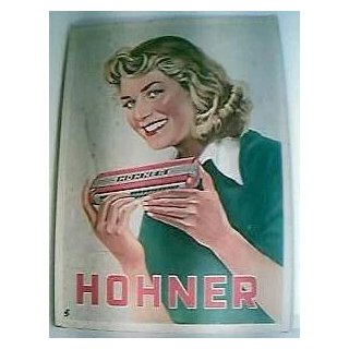 Genuine 1940's-50's HOHNER Mouth Organ Advertising Display Card