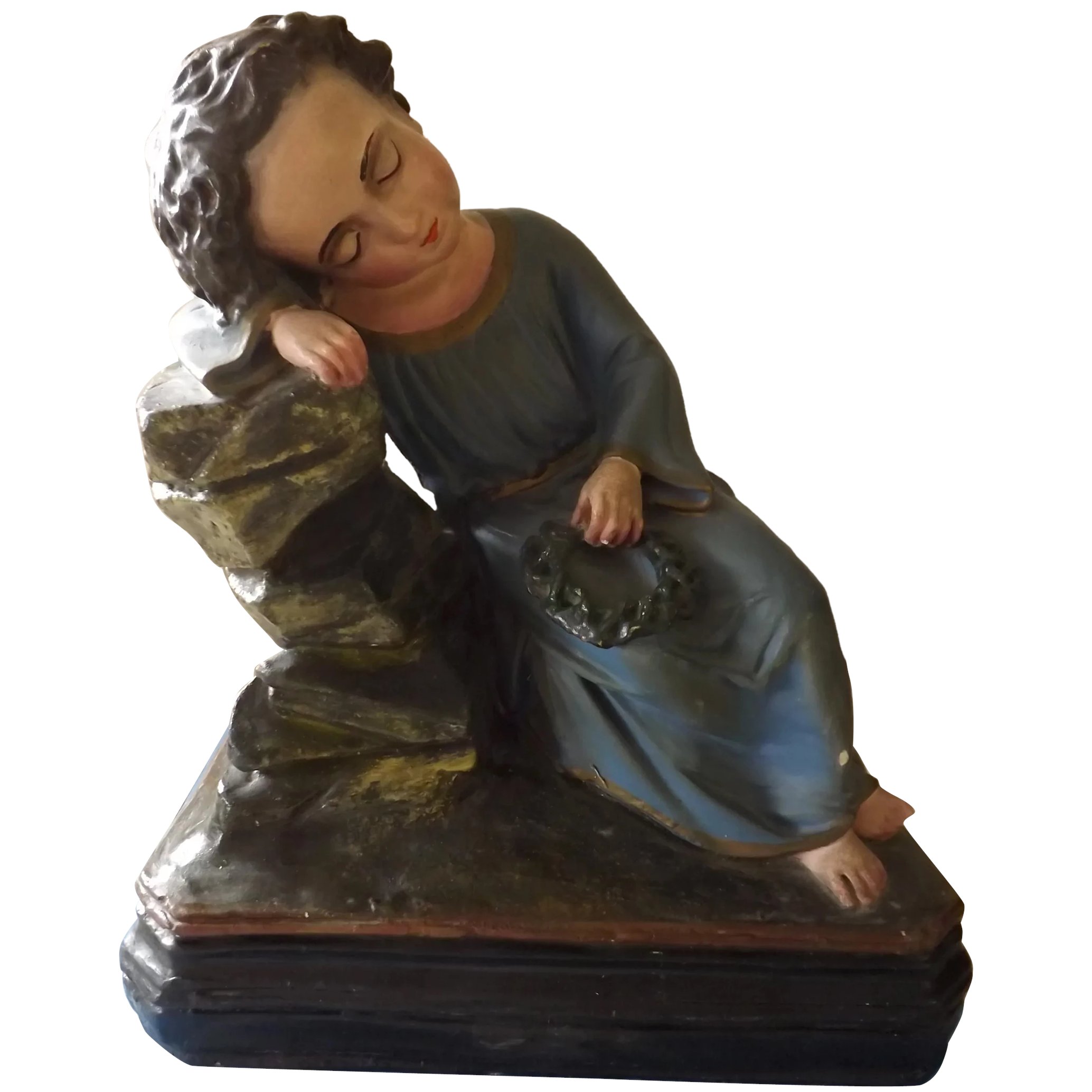 Child Jesus Ceramic Statuette - France Circa 1900