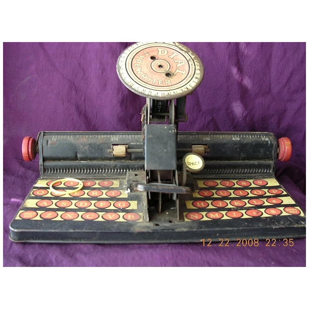 Vintage Toy 'MARX' Mr Dial Tin Typewriter Circa 1930