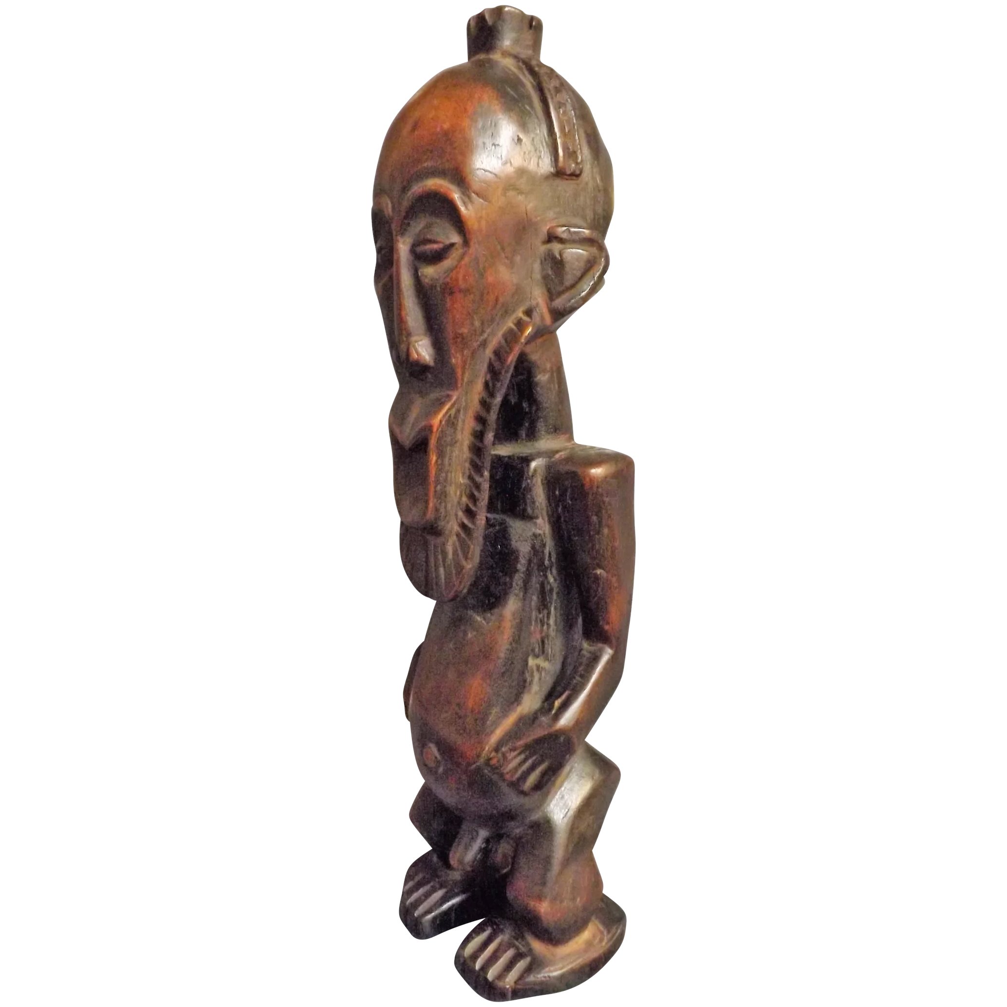 KUSU Tribal Carved Ancestor Figure - Congo Circa Mid to Early 20th Century