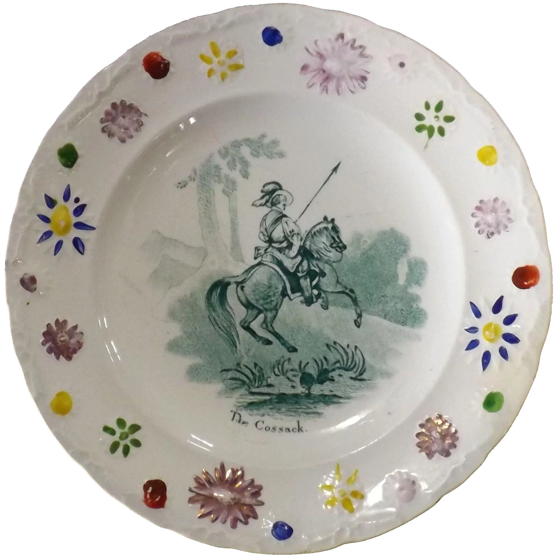 Victorian Child's Decorated Plate -The Cossack