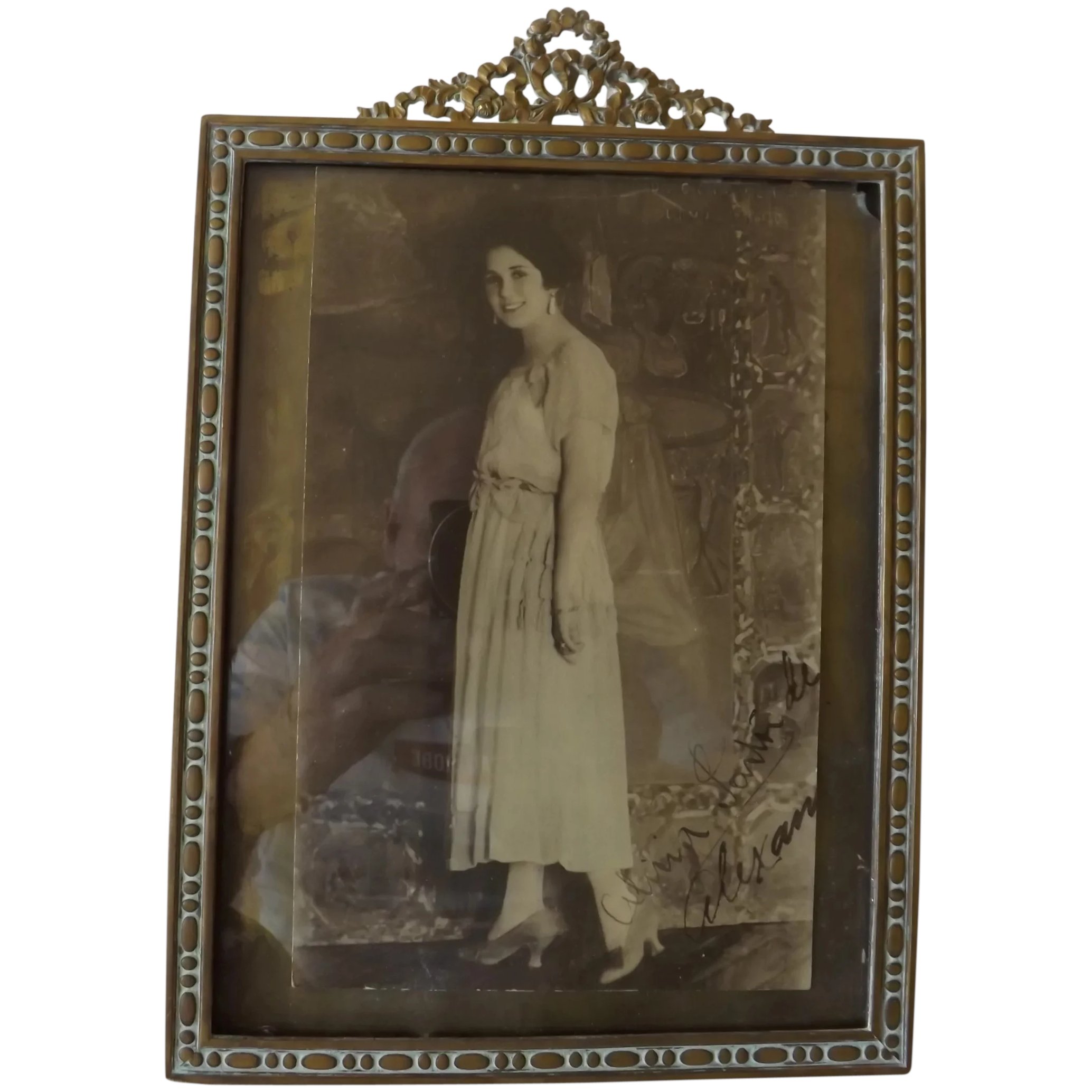 French Bronze Empire Style Photo Frame