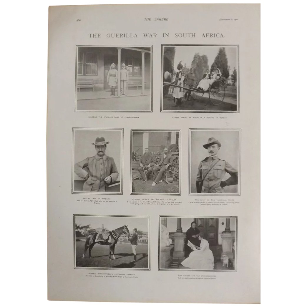 Original page Boer War 'The Guerilla War In South Africa' - The Sphere Dec. 1900