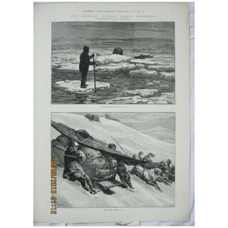 4 Pages American Franklin Search Expedition - Illustrated London News 1881