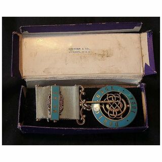 DORIC Free Masons Lodge Sterling Silver Jewel Hall Marked 1924