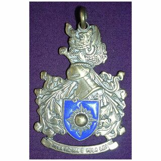 Vintage Brazilian Brass Pendant PELA PATRIA