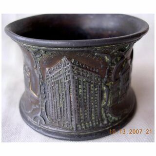 Old Chicago Bronze Napkin Ring Souvenir Circa 1900