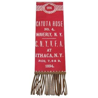 Firemen's Ribbon - Cayuta House No. 4 - Ithaca N.Y. Convention 1894