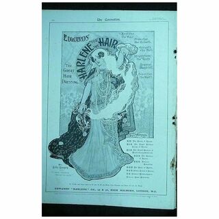 EDWARD'S HARLENE For The Hair - Original Full Page Advert Illustrated London News 1901