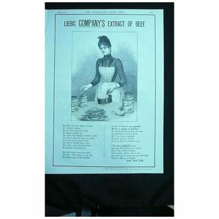LIEBIG EXTRACT OF BEEF - Original Full Page Advert Illustrated London News March 1890