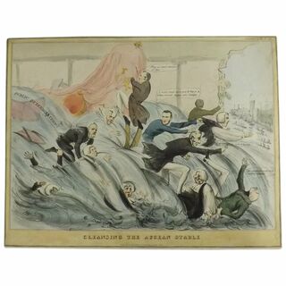 English Political Cartoon 1832 ''Cleansing The Augean Stable'''