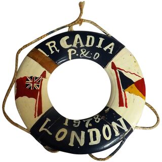 S.S. Arcadia P & O Liner Souvenir Mini Lifebuoy - 1978