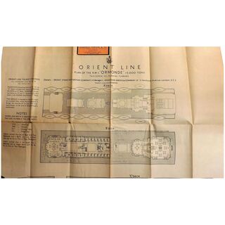 R.M.S. Ormonde Deck Plans - Orient Line - Circa 1933
