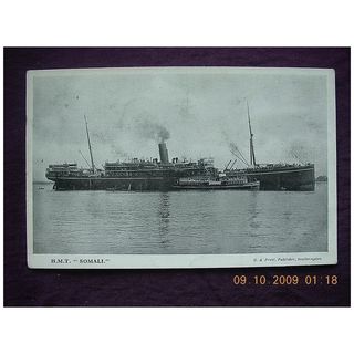 P & O Lines 'H.M.T Somali' Vintage Postcard