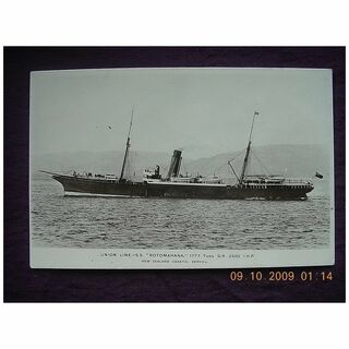 Union Line 'S.S. Rotomahana' Vintage Souvenir Postcard