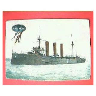 Vintage British Naval Postcard "HMS KENT" 1909