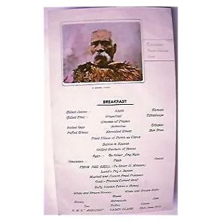 Canadian Australasian Shipping Line "R.M.S AORANGI" Menu 1952