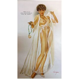 VARGAS Original Page From Playboy March 1969