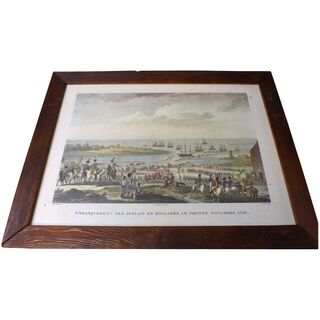 French Engraved Print 'Embarquement Des Anglais En Hollande, Le Trente Novembre 1799'