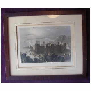 Victorian Hand Coloured Steel Engraving 'CARNAVON' Circa 1840
